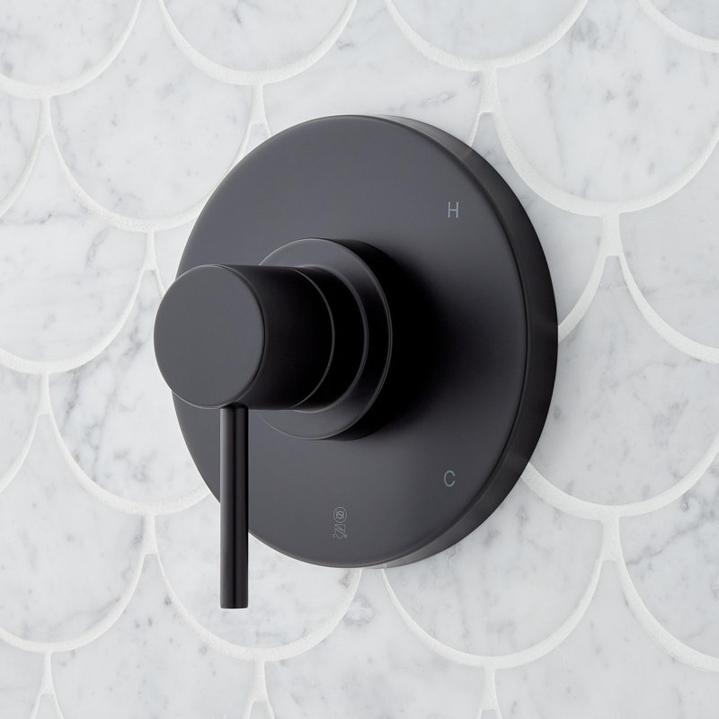 Lexia Pressure Balance Tub And Shower Set, Matte Black