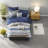 Premium 8 Piece Blue Seersucker Bedding Set, Soft Polyester For Home