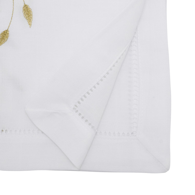 Gold Embroidered Pomegranate Holiday Table Runner 16" W X 72" L