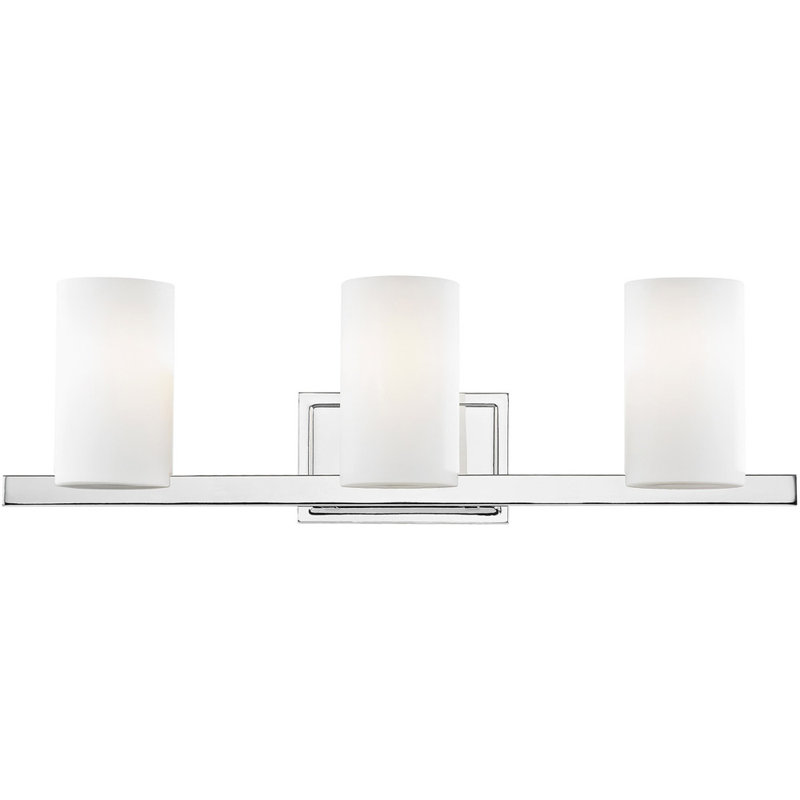 Éclairage pour meuble-lavabo 3 lumières Amylia, Chrome poli