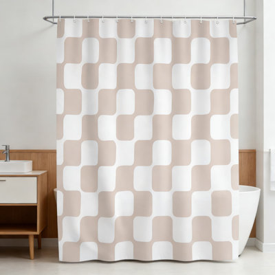 Ensemble de rideau de douche Retro