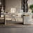 Rectangle White Sintered Stone Desktop Modern Desk-109050268