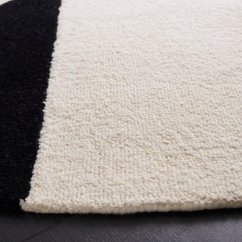 Felipe Wool Geometric Indoor Rug, Round 6'