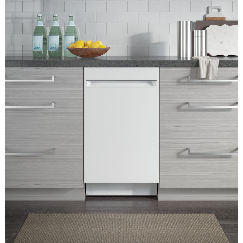18" 47 dBA Built-in Dishwasher with Sanitize Cycle, White