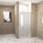 37-36"X 72" Pivot Shower Door, Chrome Aluminum Frame, Half Frame ,1/4"(6Mm) Tempered Glass Explosion Proof Film, Shower Door