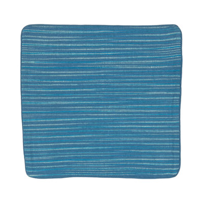 Laroche Striped Blue Square Throw Cushion