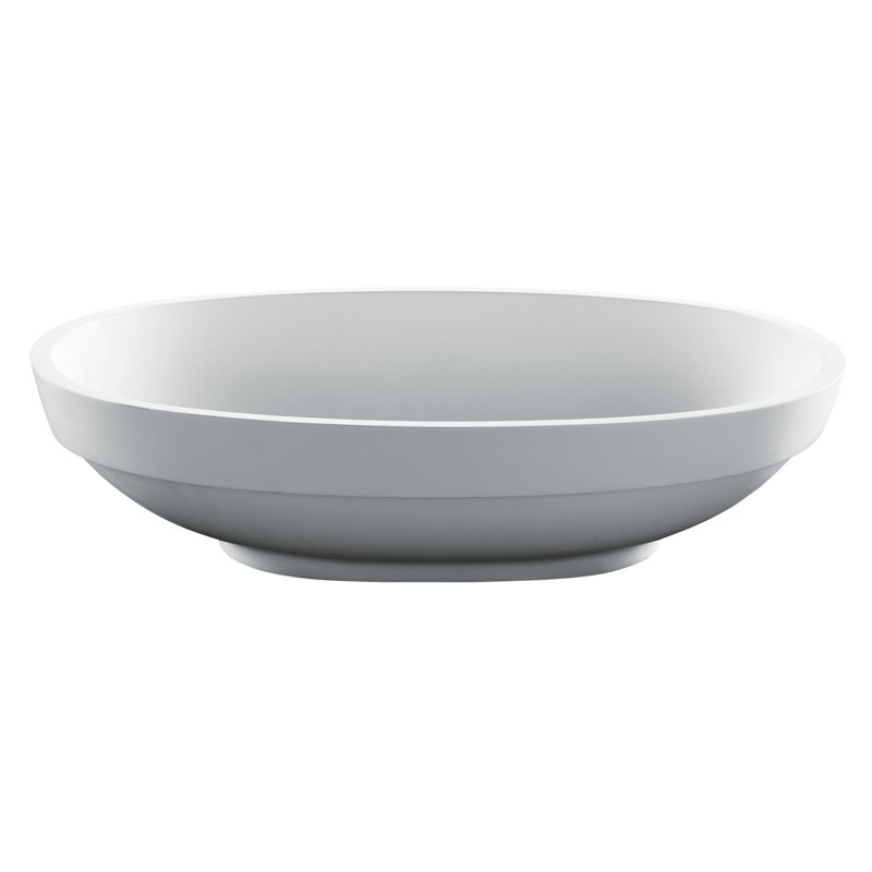 MTI Alissa 22.5" Semi-Recessed Bathroom Sink, Matte White