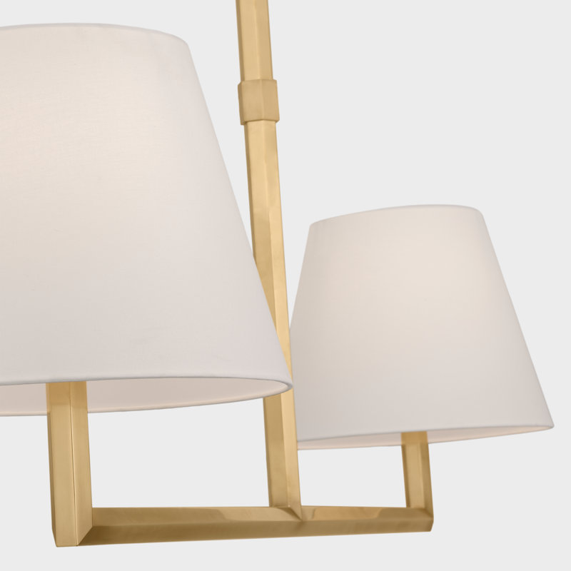 Olivier 2 - Light Chandelier, Hand-Rubbed Antique Brass