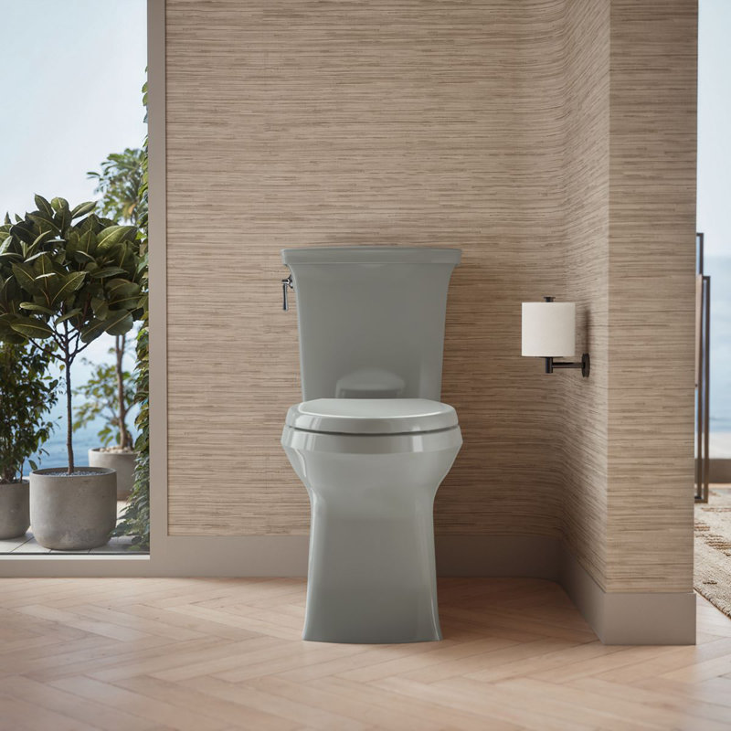 Kohler Corbelle Elongated Toilet Bowl Biscuit, Ice Grey