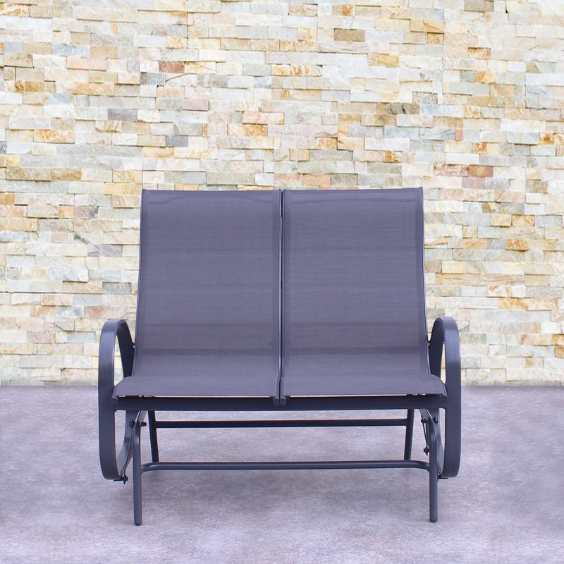 43.62'' Wide Powder Coated Aluminum Loveseat