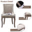 Ensemble de 8 chaises de salle à manger rembourrées et cloutées en tissu épais (ensemble de 8)-105013354