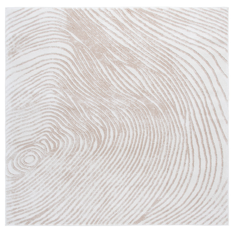Tapis ivoire / beige Opal 476, Carré 6 pi 7 po