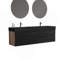 Meuble-lavabo mural 72 po (36 po * 2) avec lavabo à quartz et tiroirs, KD-283688552-283688556-283688558