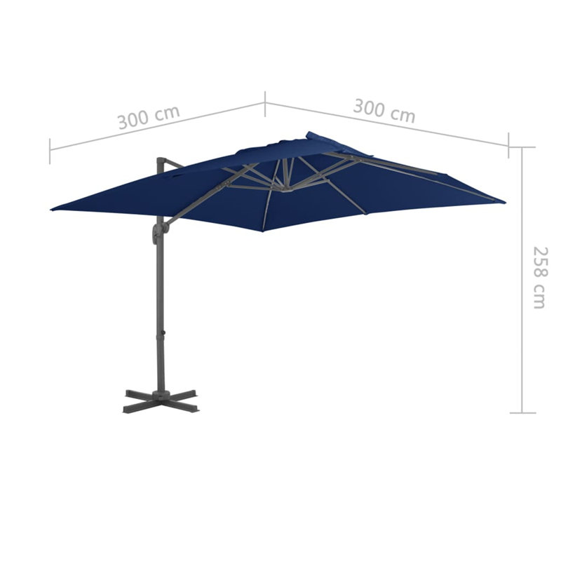 Aranza 300cm Cantilever Parasol, Blue