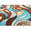 Tapis abstrait brun / bleu / gris Mccampbell-42184231