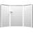 Flexstone Flexstyle 60"W X 36"D X 80"H White/Gray Block Shower Wall Surround With Trim (3-Piece)-106535432