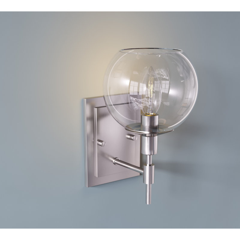 Xidane Aluminum Armed Sconce, Brushed Nickel
