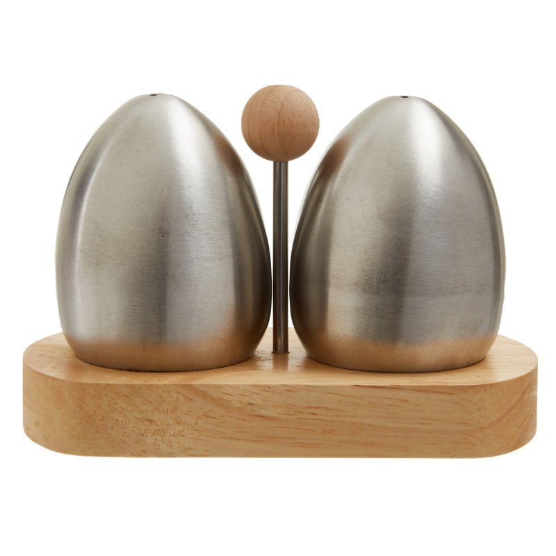Symple Stuff Stainless Steel Electric Salt and Pepper Shaker Set