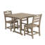 Ensemble de salle à manger d'extérieur en bois antique de 37,8 po Table carrée avec 2 chaises, ensemble bistro 3 pièces toutes saisons
