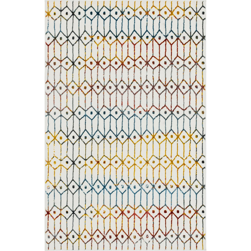 Okemah Geometric Indoor Rug, Rectangle 5'1" x 8'