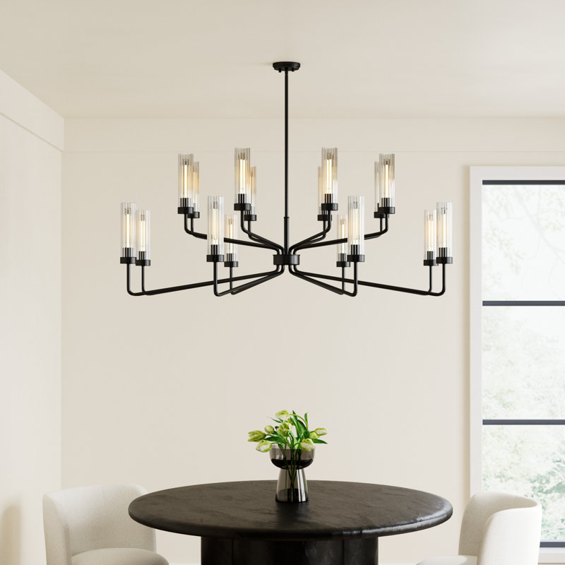 Jonze 16-Light Chandelier, Matte Black