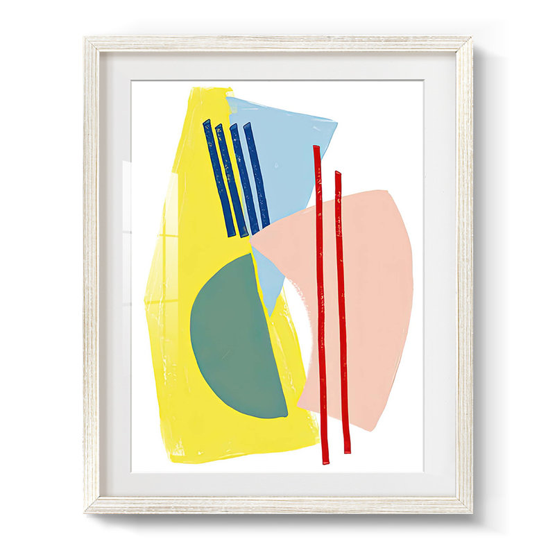 Color Plan III - Impression encadrée, H 28,5 po x l 20,5 po, Blanc