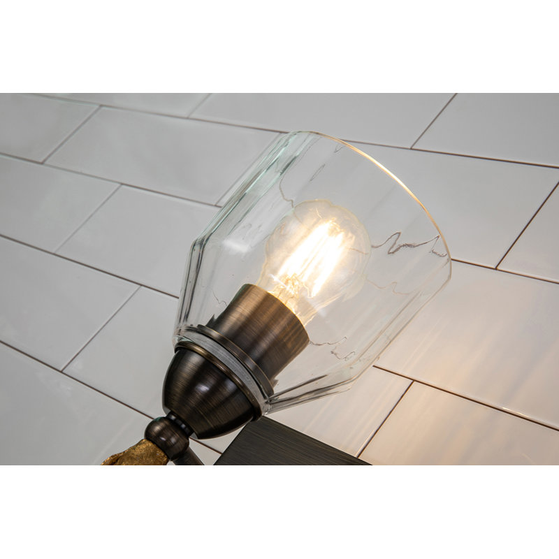Fun Finial 1 Light Wall Sconce In Dark Bronze With Gold Accents, Dark Bronze/Gold