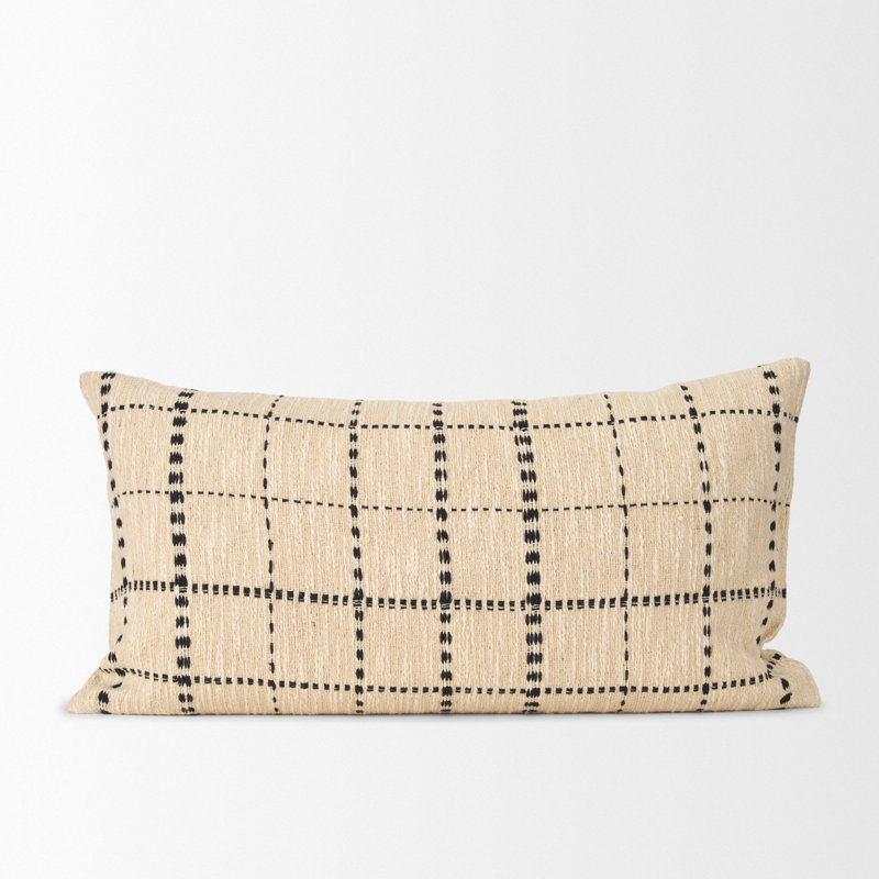 Housse de coussin lombaire à rayures Jaela