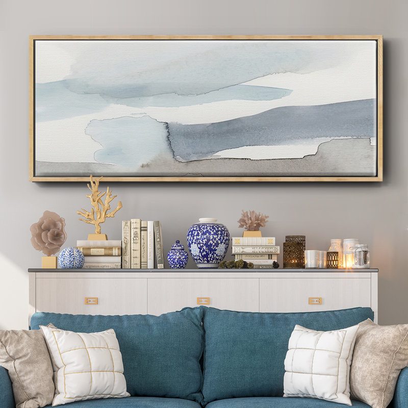 Coastal Tones II - toile encadrée, H 20 po x l 50 po