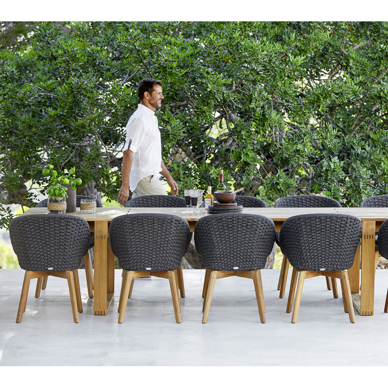 Endless Outdoor Teak Dining Table, 39.4" W x 130.8" L x 29" H