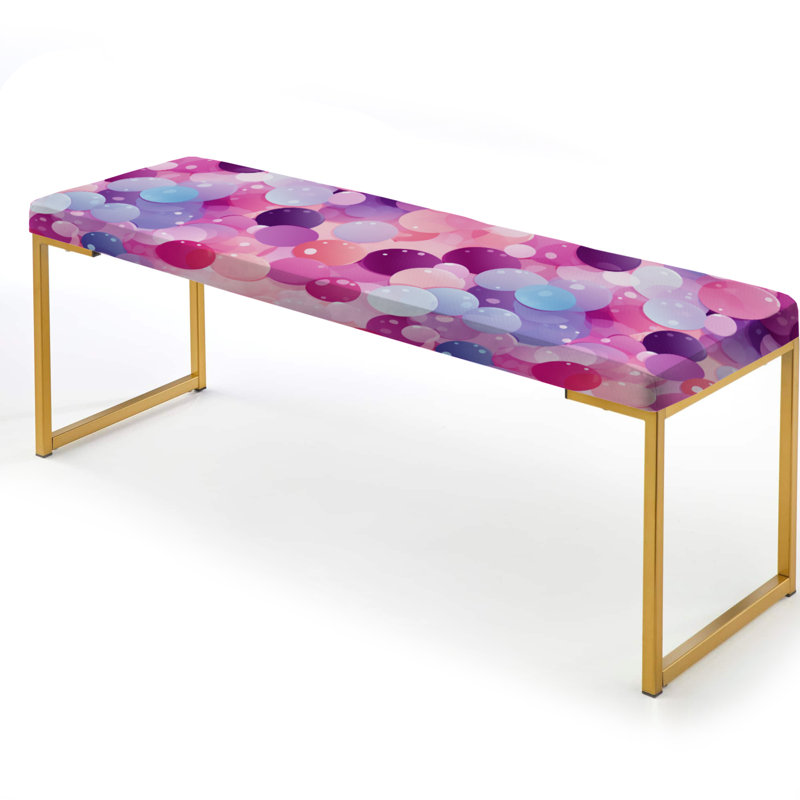 Banc rembourré à pois dorés, Dégradé Poupart