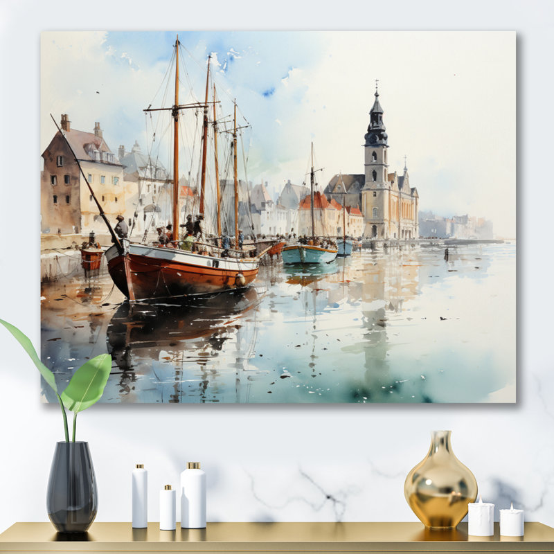 «Danemark Dutch Coastal Beauty II», reproduction sur toile, H 12 po x l 20 po x P 1 po, Toile tendue