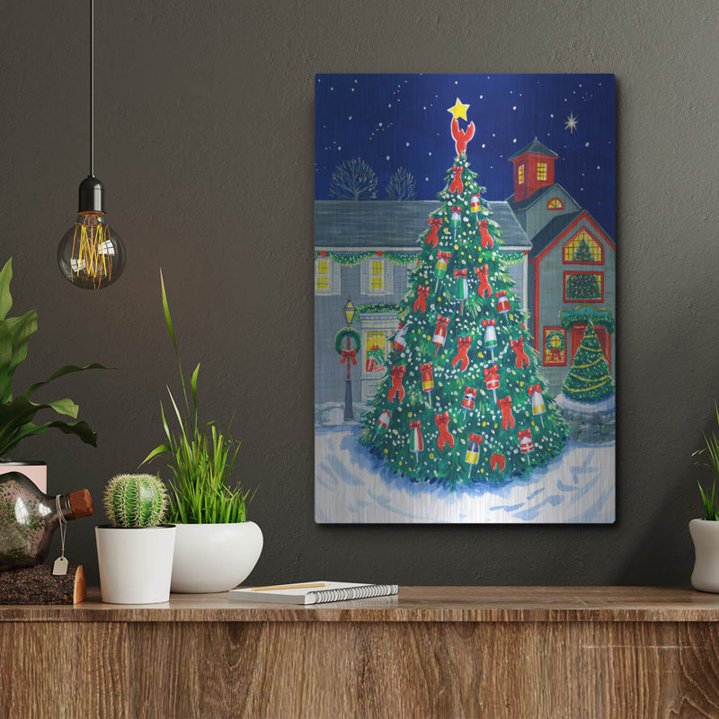  «Kennebunkport Tree» par Geraldine Aikman, art mural en métal, 12 po x 16 po, H 16 po x l 12 po