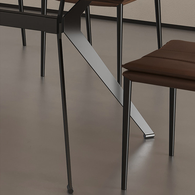 Table de salle à manger moderne et haut de gamme, H 29,5 po x L 78,7 po x l 35,4 po