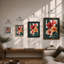 Hibiscus Cluster Botanical - Framed Print-1331774986-1331774991
