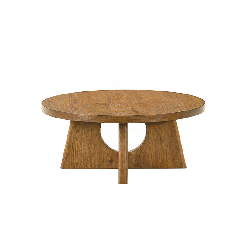 Table basse contemporaine avec base piédestal