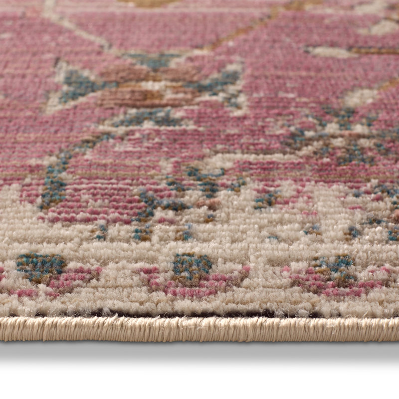 Tapis floral intérieur / extérieur Gagliardi, Tapis de couloir 2 pi 6 po x 8 pi