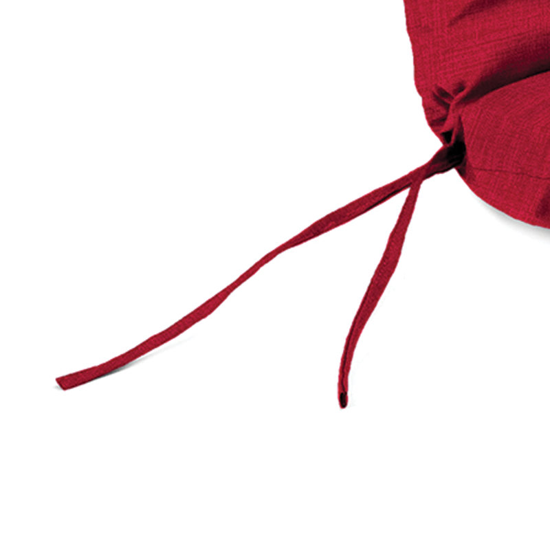72" x 22" Outdoor Chaise Lounge Cushion with Ties and Loop, Celosia Cherry