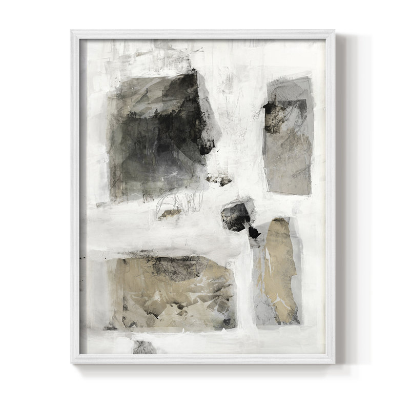 A Simple Love I V30, reproduction encadrée - bois massif, H 20 po x l 16 po, Blanc