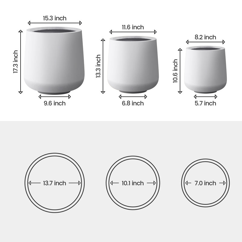 Khoi Pot Planter, Solid White