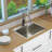 Transolid 27-in X 22-in 18-Gauge Drop-in Stainless Steel Kitchen Workstation Sink-99218969