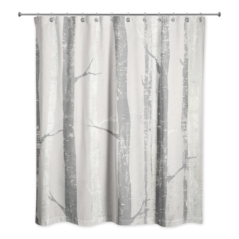 Rideau de douche simple Andrae, Gris