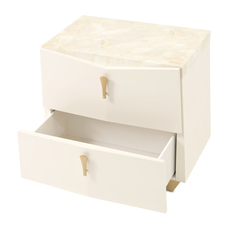 Table de chevet Fantosini - perle crémeuse