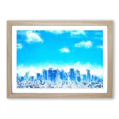 Tokyo Japan Skyline in Abstract - Picture Frame Graphic Art Print