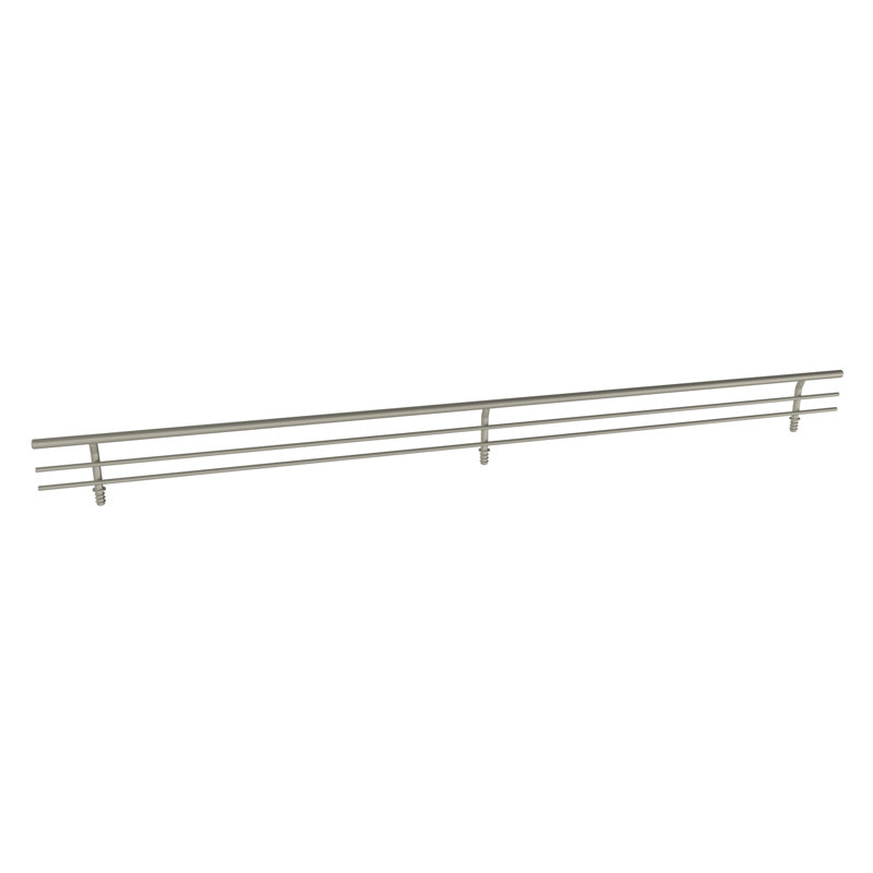 Satin Metal Classic 24" Shoe Shelf Rail, Satin Metal, 24