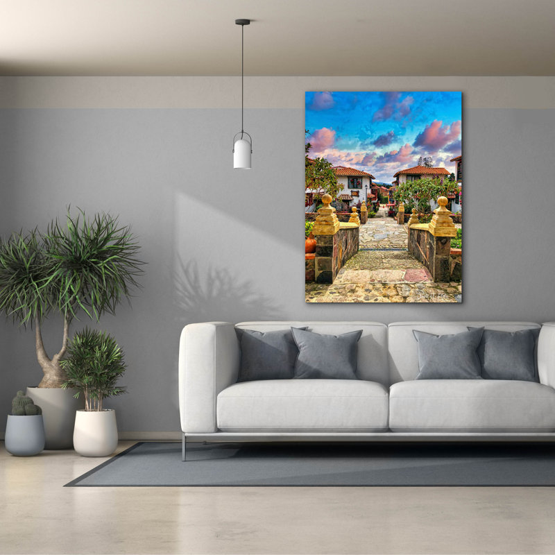  «Bienvenido» par Dante Plata, art mural sur toile, 40 po x 54 po
