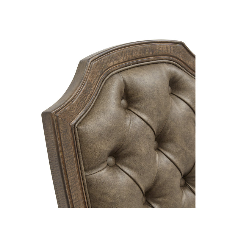 Chaise d'appoint en tissu touffeté brun Kade