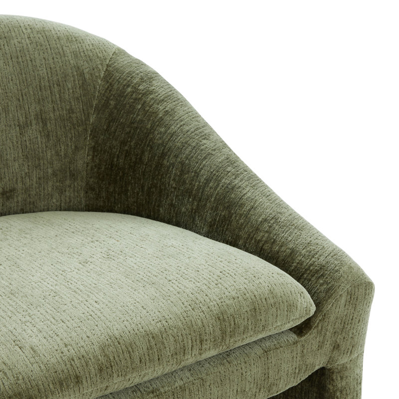 Kagan Chenille Counter Stool, Olive Green, Bar Stool (30.7" Seat Height)