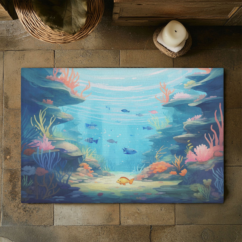 Tapis tressé Deep Sea Treasures, Rectangulaire 3 pi x 5 pi