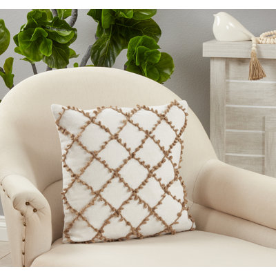 Tori Collection Embroidered Cotton Pillow Cover
